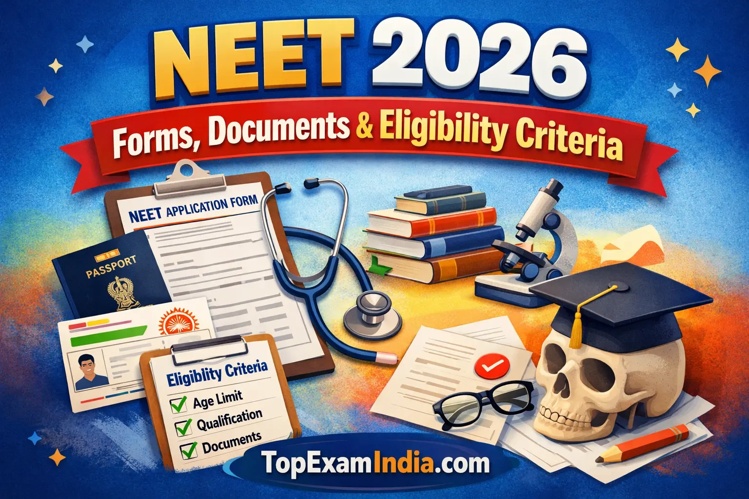 NEET 2026 application form, eligibility criteria, and required documents guide by TopExamIndia.com